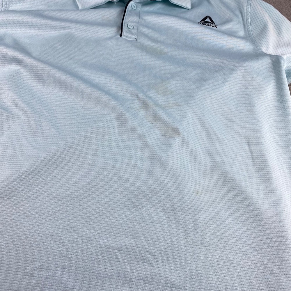 Reebok Mens Athletic Polo Mens 3XL Light Blue Breathable - Picture 7 of 16